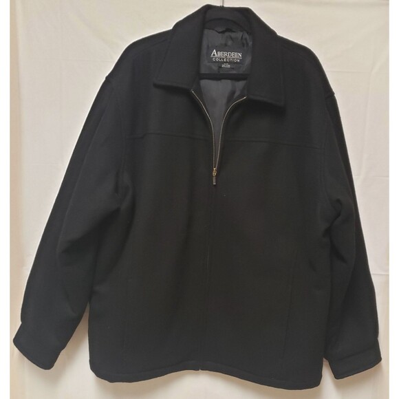 Aberdeen Collection Men's Bomber Jacket Black Fully Lined Sz XL PreOwn Excellent - Picture 1 of 16